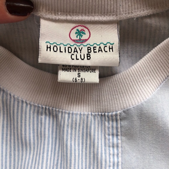 Vintage Holiday Beach Club Pocket Tee. Size 6-8 - Picture 6 of 6